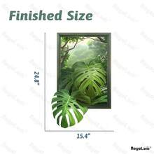 3D Monstera Leaves Fake Window Wall Stickers For Living Room Tropical Jungle View Green Plants Wall Decals Removable Peel And Stick Wall Art Home Decor Decoration For Bedroom Bathroom Library{"Color":"Green"} - Green - View 6