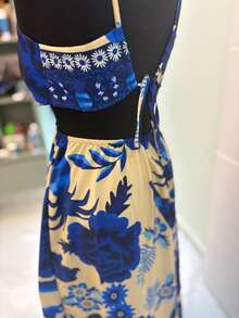 Long Dress With Openwork Straps, New Summer Fashion - Apricot - View 3