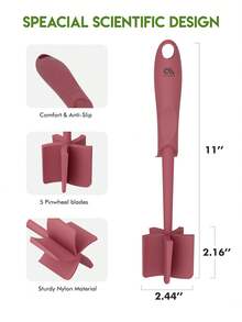 Meoky Upgraded Meat Grinder, Heat-Resistant Meat Mincer, Suitable For Hamburger Patties, Ground Beef, Nylon Hamburger Meat Grinder, Non-Stick Mixed Meat Mincer, Mixed Mashed Potato Masher - Red - View 7