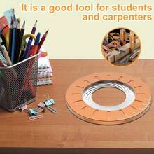 Adjustable Stainless Steel Rotary Circle Ruler With 360° Rotating Precision - Heavy-Duty Metal Construction,DIY Drafting,Art - Precision Measuring & Drawing Template With Ergonomic Grip,Durable Metal Build,And Adjustable Radius For Accurate Circle Drawing,Ideal For Architects,Engineers, And Hobbyists,Professional Woodworking Measuring Tool, Suitable For Construction,Home Maintenance DIY - Orange - View 7