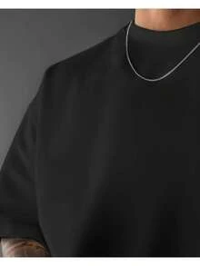 Camiseta gráfica para hombres - Diseño de oso mecánico en azul real - Camiseta ligera de verano con cuello redondo - Ropa casual de calle para eventos diarios y temáticos - Ropa lavable a máquina, camiseta de oso, atuendo temático para eventos, calidad de impresión duradera, TALLA GRANDE - Negro - Ver 4