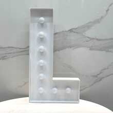 1pc 64cm/25.2in Lighted Letter KT Board Frame, A-Z Plug-In Adjustable Holder With Bracket, Suitable For Birthday Party Anniversary Wedding Proposal Party Decor - Cool White Light, Battery Not Included - White - View 33