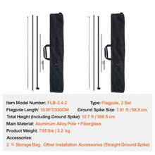 Feather Flagpole Set, 2 Packs Of 12.7-Foot Swooper Flagpoles, Sign Flagpoles For Outdoor Business Advertising Flags, With Ground Stakes And A Carrying Bag (Flag Not Included) - 12,7 Fuß - Xem 7