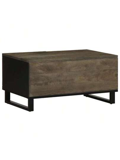 VidaXL Coffee Tafel 80x50x40 Cm Solid Mango Wood Zwart view 6