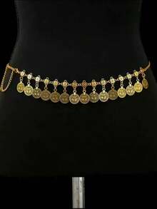 Metal Chain Tassel Waist Chain, Punk Design Vintage Pendant Versatile Accessory,