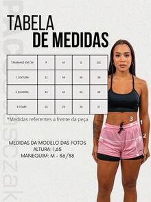 2 Women's Double Gym Shorts With Pocket Bermuda Shorts For Training, Walking And Other Sports - Black+Pink - View 2