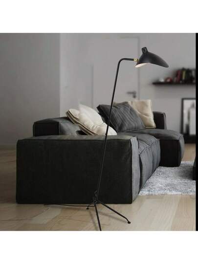 Alpinaluz Zwart Vloer Lamp Moderne Minimalist Nordic In Aluminum, Adjustable Shade, E27. view 3