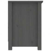 vidaXL TV-Schrank Grau 103x36,5x52 Cm Massivholz Kiefer - Grau - Übersicht 6
