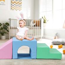 Set de 4 Juguetes de Escalada para Niños, Juego de Espuma Suave para Interiores, Ideal para Gatear, Escalar y Deslizarse, Estructura Antideslizante para Desarrollo Motor en Casa, Guardería o Preescolar - Multicolor - Ver 5