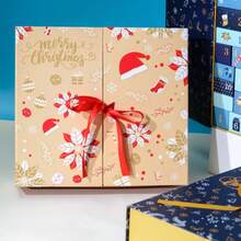 24 Days Of Christmas Advent Calendar, Es, Festive Holiday Gift Set, No Feather, Stand-Alone Outdoor Decor, Christmas Tree & Santa Theme, Unpowered, Perfect For Wrapping Presents, Can Be DIY Gift With Surprises (Empty Boxes, Requires Own Gifts, Not ), Random Delivery Of Dark Yellow Or Light Yellow Ribbons - View 7