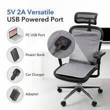 Hailicare 17X17 Inch Heated Cushion 3-Level Temp USB-Powered Waterproof Washable Winter Essential Gift For Friends