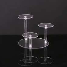 1 pieza, Estante de almacenamiento de cosméticos de acrílico transparente - Soporte de exhibición de varios niveles en forma octagonal, trapezoidal y circular, adecuado para tiendas de cosméticos, mostradores de belleza, almacenamiento de brochas de maquillaje y unidades de exhibición transparentes. - Transparente - Ver 7