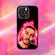 Custodia per telefono compatibile con i modelli 16, 15, 14, 13, 12, 11, Pro, Max, Plus, X, XS, XR, SE, 8, 7, Mini del gruppo di rapper PNL, in morbido silicone nero, compatibile con i modelli 17, 17 Pro e 17 Pro Max