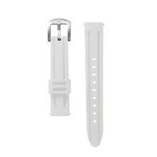Women's Liberty Band White Silicone Strap Stainless Steel Buckle Watch Band White 18mm