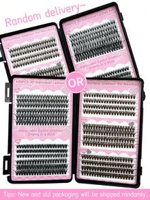 Hinarin 480 Pcs D Curl Individual Lashes Extension Book Kit Wispy 8-16mm Mixed Large Capacity DIY Lash Extensions Cluster Book 3 Styles Natural Black And Brown Eyelash Extension 30D+40D+50D Fluffy Clusters Eyelashes Book Set With Lash Bond&Seal And Tweezers For Parties And Daily Makeup Random Delivery - Multicolor - View 8