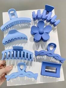 Set de 8 pinzas para el cabello de color rosa soñador, incluye diseños de flor, mariposa y formas geométricas minimalistas en tonos de rosa degradado y sólido, suaves y atractivos, fáciles de crear peinados dulces - Adecuado para niñas y mujeres, esencial para el peinado diario, accesorios para el cabello de otoño para todas las estaciones, pinzas de moda elegantes para el cabello de invierno para looks de vacaciones