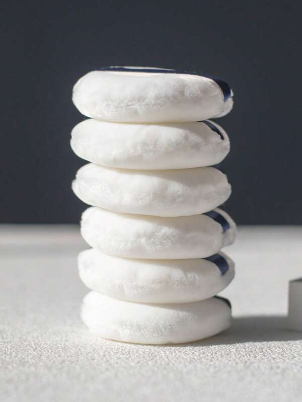 2 قطعة/4 قطع/6 قطع من الكرات الناعمة المخملية الفاخرة والسميكة، أداة مكياج كبيرة الحجم للبودرة الفضفاضة والأساس