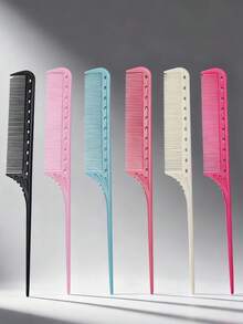 10pcs/8pcs/5pcs/3pcs/2pcs/1pc Professional Point-Tailed Comb Pin-Tailed Comb Rat-Tailed Comb Parting Comb Stainless Steel Tail Comb Anti-Static Hairbrush: Multi-Functional Comb For Normal Hair For Combing Out Tangles Hair Styling Candy Colours, Ideal For Hairdressers, Salons And Home Use