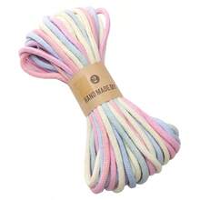 beadia 10m Cuerda trenzada degradada, cuerda de fibra de poliéster - Colores vibrantes, 4mm de diámetro, duradera, adecuada para embalaje de regalos, joyería, manualidades DIY, decoración del hogar, accesorios de embalaje de regalos - cable - Ver 20