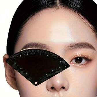 3-Point Alignment Brow Design Template Set With Precision Mapping Tool - Compatible & Semi-Permanent/Temporary Tattoo & Makeup Brow Correction Kit