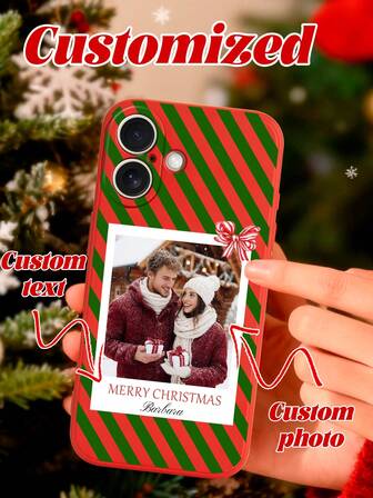 1 Silueta personalizada con firma de mascota, el regalo de Navidad ideal para el cubo mágico rojo chino, líquido de silicona, adecuado para las series 11, 12, 13, 14, 15, 16 Pro Max de parejas. Es un regalo de Navidad personalizado para novios, novias, familia, amigos, parejas y amantes de las mascotas