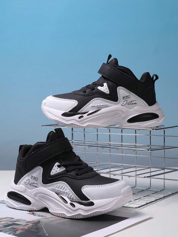 Adolescent/Youth Letter Print Basketball Sneakers