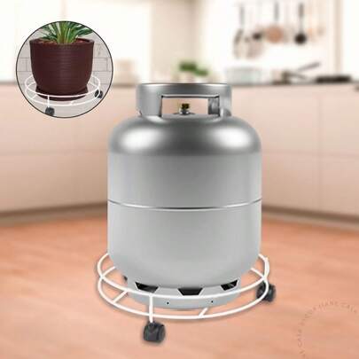 Suporte para Botijão de Gás Vaso de Planta Galão de Água Multiuso com Rodinhas Resistente e Elegante