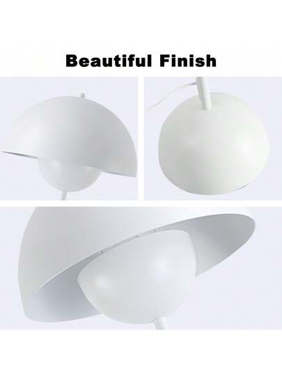 Alpinaluz Classic Wit Nordic Vloer Lamp Parabolic Shade Base, E27 Socket Living Room, Dining Bedroom view 6