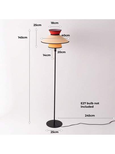Alpinaluz Multi Vloer Lamp Ø40cm, Textile Wood Shade, E27, Retro Boho Citronella "LIMONA" Power Chain view 9