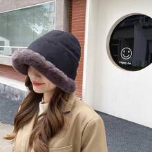 Sombrero de cubo para mujer - Negro - Ver 4