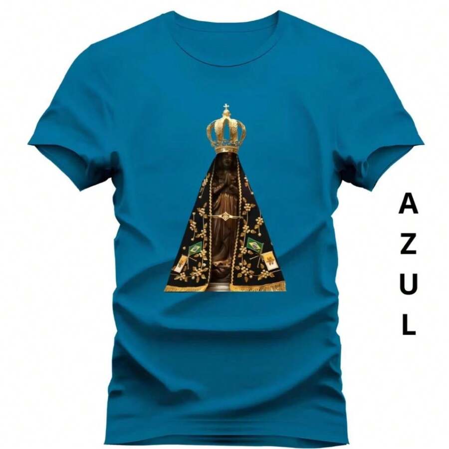 Premium Embroidered Cotton T-Shirt * 100% Cotton Mesh Thread 30.1 * Best Quality Products * Does Not Fade * Does Not Shrink * We Ship All Over Brazil * 100% Purchase * High Quality Stitching With Vivid Colors * Durability For More Than 100 Washes Gender: Male Sleeve: Short Sleeve Material: Cotton Collar: Round Summer Loose None Halloween Christmas - 藍色 - 查看 1