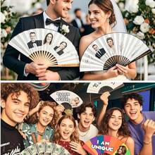 Ml 20pcs Sublimation Hand Fan Blanks Bulk Fan Shaped Sublimation Fabric And Plastic Handle For DIY And Craft Folding Fan Sublimation Beginners Gift For Line Dancing Weding Cooling And Graduate10101 - 如圖 - 查看 6