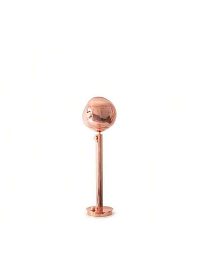 Alpinaluz "MAGAMA" er Vloer Lamp Adjustable Height, Metallic Magma Effect Acrylic Ball, E27, Rose Copper Finish
