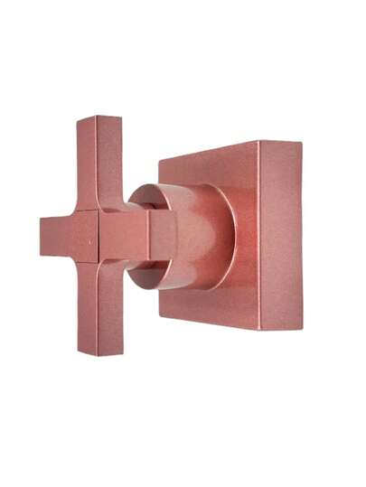 Crie e Construa Acabamento Cruzeta Quadrado Brilhante Para Registro de Pressão e Gaveta Universal base Deca Docol ABS