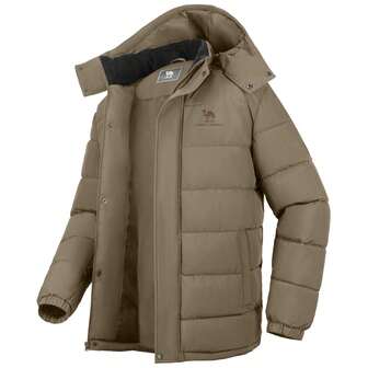 CAMEL CROWN Damen Skijacke wasserdicht warm Mantel Winter Fleece Schnee Mantel mit Kapuze Snowboard-Jacke