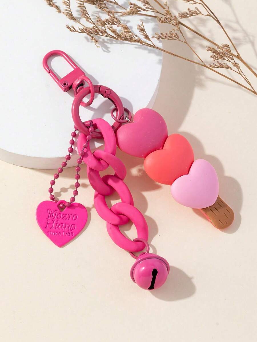 1 pieza Llavero decorativo de aleación lindo, adecuado para uso diario, Día de San Valentín, accesorios de coche de San Valentín, dije para bolso, escuela, gótico, Y2K