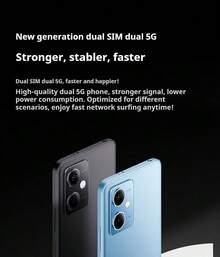Xiaomi Redmi Note12 Nuevo Smartphone 5G, Snapdragon 4 de 1ª generación, control remoto infrarrojo, gran capacidad de batería de 5000mAh de larga duración, alta relación calidad-precio por debajo de 1000 yuanes - Azul - Ver 2