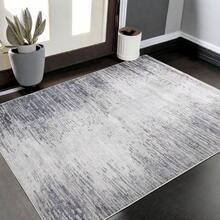- Alfombra Abstracta Moderna y Suave para Sala de Estar, Lavable, para Sala de Estar, recmara, Comedor, decoracin del hogar Abstracto Beige Griscaf Claro, 2.6x 3.9 pies - 2.6 ft x 3.9 ft (80*120cm) + Abstracto Gris/Azul - Ver 3