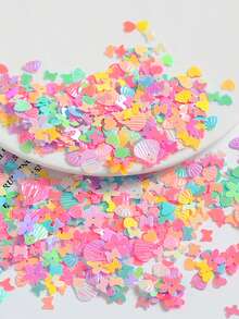 50g/100g/200g/500g Random Color Reflective Iridescent Sequins Cream Glue For DIY Phone Case, Necklace, Earrings, Bracelet, Decoration, Jewelry Making Resin Crafts