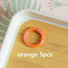 5pcs Colorful 25mm Spring Keychain In Colors - Perfect For DIY Crafts, Bag Charms & More