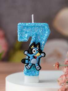 1 Stück Bluey kreative Zahlen 0-9 handgemachte Geburtstagkerzen Ein Jahr alt Digitale Geburtstagsdekoration Geschenk Weihnachtsdekoration Geschenke