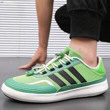 Zapatillas deportivas casuales Adidas para hombre, modelo otoño 2025, para actividades al aire libre como senderismo acuático y rastreo de ríos. - Verde - Ver 4