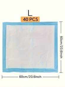 100/50/40/20pcs Super Absorbent Pet Pee Pads, Designed For Large, Medium And Small Dogs Training. Super Absorbent, Leak-Proof, Odor Eliminating, Easy To Clean, Disposable. Suitable For Puppies, Kittens, And Medium/Large Dogs Indoor Training And Daily Use. [Quantity Varies By Specification]