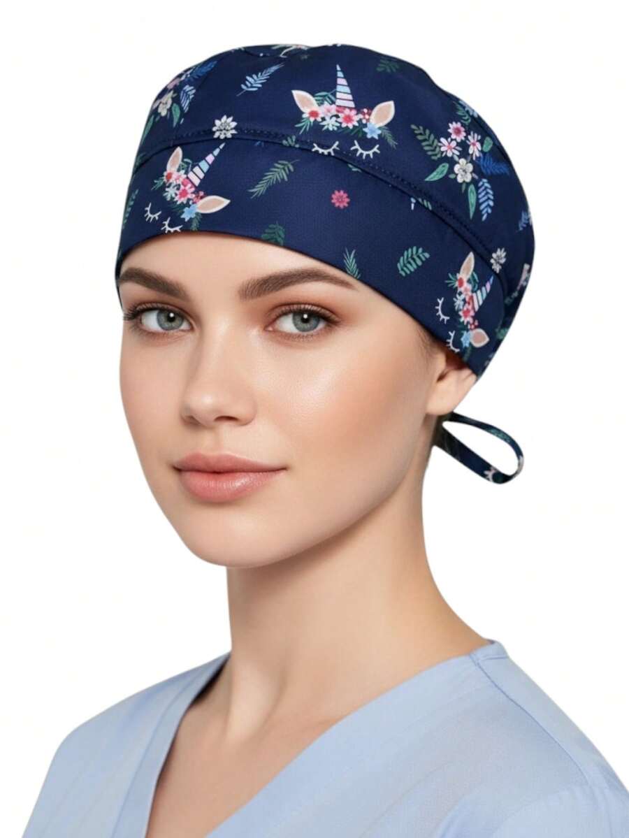 SOULMATE Gorro Médico Quirúrgico Para Dama Estampado - Unicornios - Ver 1
