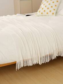 1 件柔软针织毯，沙发装饰针织盖毯，办公室午睡毯，适合日常使用