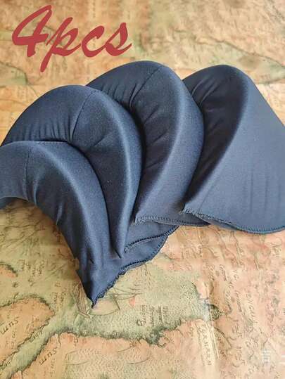 4/2片加厚肩垫，适用于DIY夹克、婚礼T恤和时尚配饰缝纫，提升整体造型，男女通用，高低斜肩设计，3D立体剪裁，适用于派对、生日、西装、衬衫等场合 - 面料材质，返校季必备