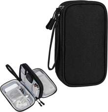 1piezas Organizador de bolsa de almacenamiento de cables de datos digitales, bolsa de viaje portátil para disco duro externo, power bank, cables de carga de auriculares, estuche de teléfono móvil - por defecto - Ver 9