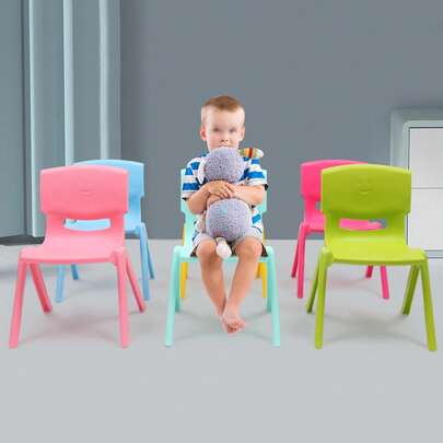 Colorful Stackable School Chairs 6PCS Plastic Child Chairs 100kg Strong Load New Classrooms, Homes, Preschools, Daycare Centers