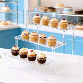 1 pezzo Scaffale di stoccaggio multi-livello per cosmetici e oggetti, con configurazioni a 5, 4, 3, 2 o 1 ripiano, realizzato in materiale acrilico trasparente. Questo organizer versatile è progettato per conservare i cosmetici