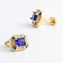 1 Pair High Quality Men's Jewelry Luxury Diamond Cufflinks Wedding Suit Accessories Business Gift - Silver - View 1